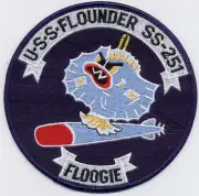 USS Flounder SS 251 BC Patch Cat No C6019