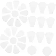 GAXIRE 1 Set DIY Patchwork Tool Kit Durable Paper Templates for Quilting and Sewing Includes Petals Flower Centers for Crafting Projects and Creative Endeavors