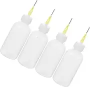 4pcs Plastic Dispensing Bottle Portable Glue Applicator Precision Tip Glue Bottle Precision Tips Applicator Plastic Transparent