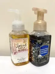 Bath & Body Works Foaming Hand Soap Spiced Apple Toddy &Frosted Coconut Snowball