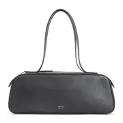[Khaite] Khaite-Black Calfskin Simona Shoulder Bag-Donna OS OS