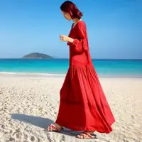 在飛比找ETMall東森購物網優惠-超仙拍照衣服三亞民族風沙灘裙