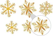 Gogogmee 6 Pcs Snowflake Embroidery Patches for Christmas DIY Clothing Cloth Applique for Festive Decor and Repair for Personalizing Outfits