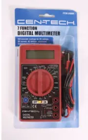 Cen-Tech 7 Function Digital Multimeter Tester AC/DC LCD NWT