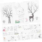 ERINGOGO 30 pcs Educational Finger Painting Cards Fun Learning Drawing Cards for Kindergarten Creativity and Imagination Development Present for Friends and Family