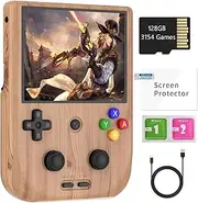 Anbernic RG405V Retro Handheld Game Console, Android 12 System 4.0 Inch IPS Touch Screen with 128G TF Card 3154 Games 5500 mAh Battery (Wood)