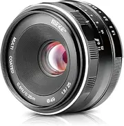 [Meike] 25mm F1.8 Large Aperture Wide Angle Lens Manual Focus Lens Compatible with Panasonic Lumix Olympus M43 Mount Mirrorless Cameras GH4 GH5 GH6