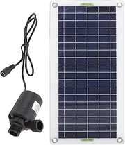 Solar Fountain Pump Kit, 30W 12V 800L/h Polysilicon Solar Panel Water Pump for Bird Bath, Fish Pond, Garden, Hydroponics, Lawn, Aquaculture, Small Submersible Pond Pump Outdoor
