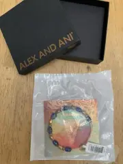 Alex and Ani Radiance Blue Bangle Bracelet Rafaelian Gold NIP
