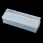Large Clear Plastic Storage Container Box Hinged Lid Crafts Markers Pens Pencils