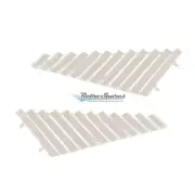 WHITE VENETIAN BLIND AUTO SHADES SIDES PAIR FOR NISSAN DATSUN 1600 WAGON 1968...
