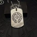 CHROME HEARTS CH 潮牌朋克項鍊 925 純銀男女大號向日葵軍牌筆