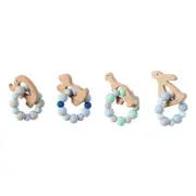 Mud Pie E9 Baby Natural Wood & Silicone Teether BPA Free 12600037 Choose