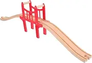 Abaodam 1set Wooden Train Track Bridge Expansion of Straight Wooden Tracks Bridge Accessories for Creative Railway Play Imagination and Learning