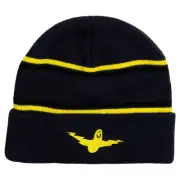 Krooked - Bird Lightening Cuff Beanie Navy/Yellow/Black