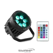 Beamz BWA63 Fanless IP65 LED Parcan - 6x 3W - RGB Waterproof Silent IR Remote