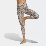 adidas Performance AU Women Ecru Tint Yoga Studio Clash Print 7/8 Leggings