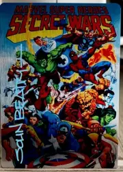 MARVEL SUPER HEROES SECRET WARS #1 METAL Card PRINT SIGNED BY JOHN BEATTY