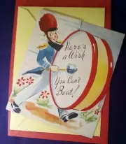 Vintage "Surprise! Humorous Greetings" Pop Up Happy Birthday Un Used 6x5 Puppies