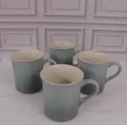 Le Creuset Stoneware 14 Ounce Set of 4 Mugs, Sea Salt - New