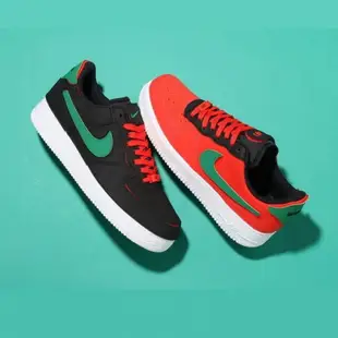 NIKE AIR FORCE 1 黑色 紅色 黑紅 黑紅綠 魔鬼氈 貼布 DD2429-001