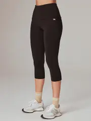 Running Bare Tummy Control 7/8 Leggings. Women's activewear tights