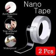 2x Anti-Slip Double-Sided Nano Tape Traceless Clear Adhesive Invisible Gel