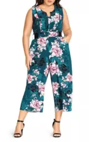 City Chic PlusJade Bloom Women's Strapless Jumpsuit, Sz 14. MSRP $132