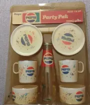 Vintage Pepsi Party Pack Set-Chilton-Global-Still In Package-New With 3 Cups