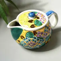 在飛比找蝦皮商城精選優惠-現貨 日本製 九谷燒 手繪繡球花陶瓷茶壺 泡茶壺 陶瓷茶壺 