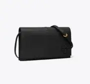 Tory Burch McGraw Wallet Crossbody, Black, Style 90822, New, $348