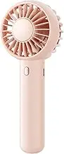 Gaiatop Mini Portable Fan, Powerful Handheld Fan, Cute Design 3 Speed Personal Small Desk Fan with Base, Lightweight Makeup USB Rechargeable Fan for Stylish Girl Women Travel Indoor Outdoor Pink