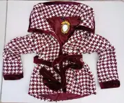 C. Luce Womens Small Robe Style Jacket Burgundy White Maroon NWT