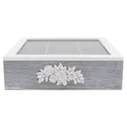 Tea Bag Organizer Containers Nine-Grid Storage Box Vintage Home Decor Women's