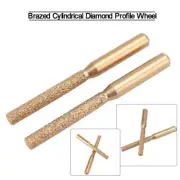 Golden 1/4"Shank Vacuum Brazed Straight Diamond Profile Wheel Router Finger Bits