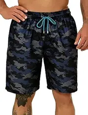 [KAILUA SURF] Big and Tall Mens Swim Trunks, 9" Mens Designer Bathing Suit Boardshorts