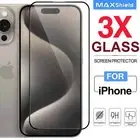 3X For iPhone 16 Pro Max 15 14 13 12 11 SE XS XR Tempered Glass Screen Protector