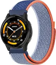 Nylon Bands Compatible with Garmin Vivoactive 4 / Venu 3 / Venu 2 Watch Band Women Men, 22mm Sport Replacement Strap for Garmin Vivoactive 4, Venu 3, Venu 2, Forerunner 745 / 265 / 255 Smart