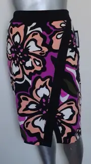 NWT Woman WORTHINGTON KNEE SPLIT FRONT SKIRT Size 14 "ORCHID EMILE" Stretch Zip
