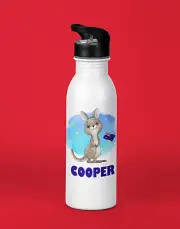 Personalised Aussie Kangaroo Water Bottle Boy Kids School Birthday Christmas