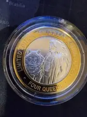 2024 FOUR QUEENS $10 Silver Strike Clad Coin Male Wolf St. Patrick's Day RARE