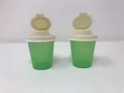 2 TUPPERWARE SALT PEPPER SPICE SHAKER MIDGET MINI 2 PER ORDER NEW FREE SHIPPING