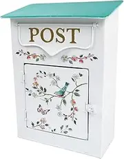 Letterbox Mailbox Dropbox Postbox Iron Post Box Lockable Outside Postbox Outdoor Mailbox for Small Packages Post Mail Letter Letter Box Mailboxes Post Box