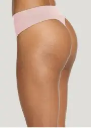 Jockey Eco•Seamfree Ribbed Thong In Pink Haze New Size 9/XXL