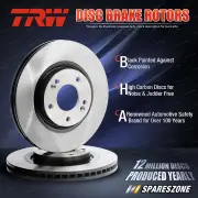 2x Front TRW Disc Brake Rotors for Mazda 323 Astina Protege BJ10 Familia BA BJ14