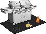 165 * 99 cm Under Grill Mats for Outdoor Grill, Oil and Waterproof, Double-Sided Fireproof Mat Fire Pit Mat Fireplace Mat Outdoor BBQ Mat for Protecting Deck and Lawn