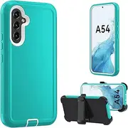 for Samsung Galaxy A54 5G case,A54 5G Heavy Duty case,[Military Grade Protective ][Shockproof] [Dropproof] [Dust-Proof], ONLY Fit Galaxy A54 5G Phone (Teal/White)