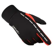 Unisex Luminous Outdoor Cycling Gloves Warm Velvet Touch Screen Waterproof Windproof Gloves