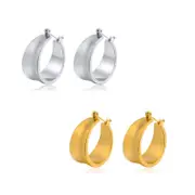 Stainless Steel Thick Ring Hoop Earrings