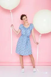 Cap Sleeve Dress--HAND-10-R-PFF